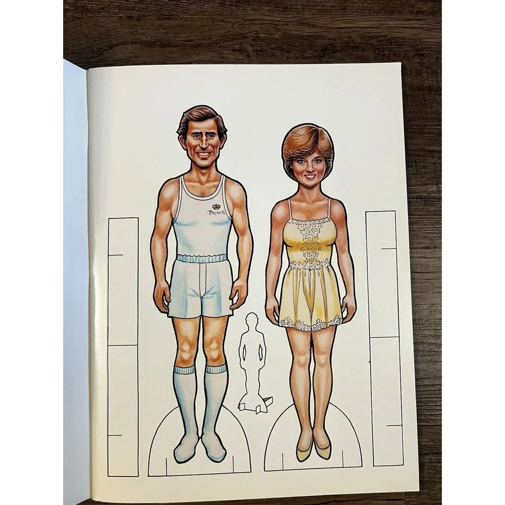 LOT Vintage PRINCESS DIANA Charles PAPER DOLL Books Book FASHION & BABY UNCUT
